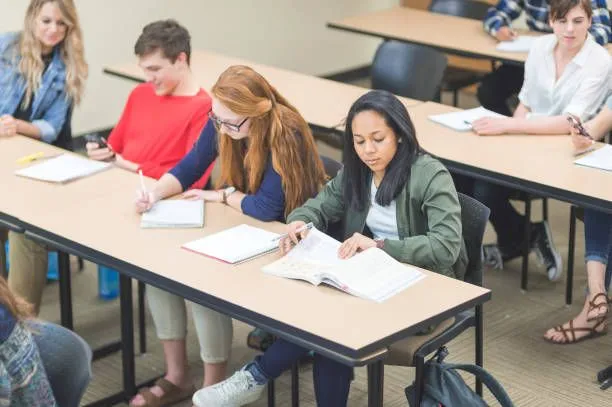 People around a desk